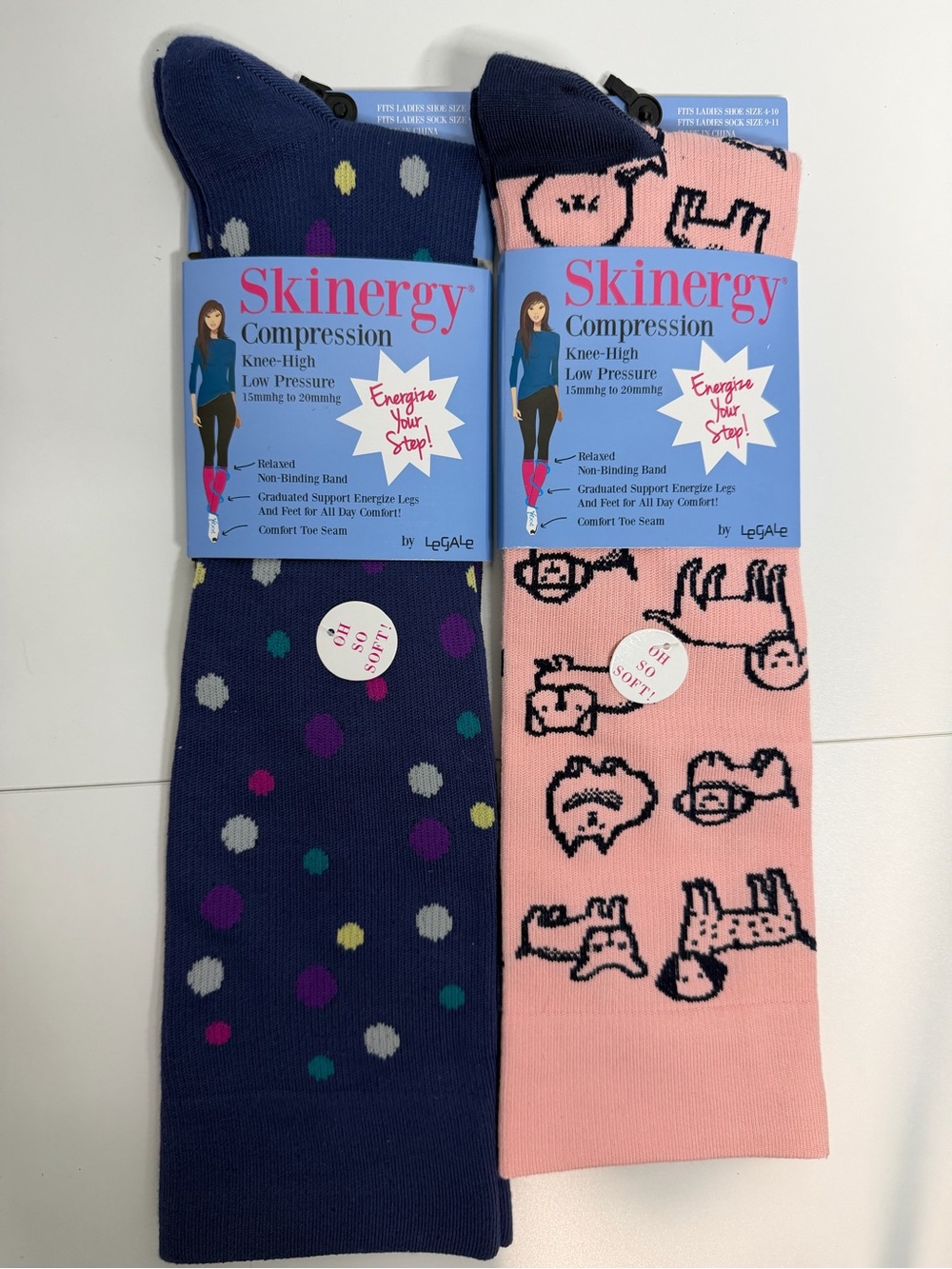 NWT Skinergy Women’s 15-20 mmHg Compression Socks – 2 Pair Bundle
